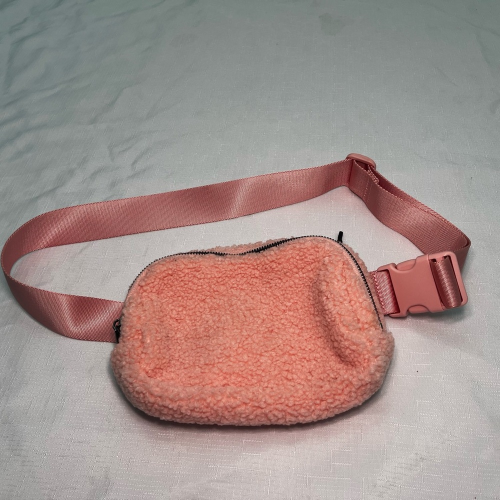 Pink Sherpa Belt Bag